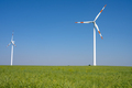 Agricultural field with wind turbines - PhotoDune Item for Sale