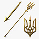 Poseidon Trident of Ukrainian Emblem M 1 - 3DOcean Item for Sale