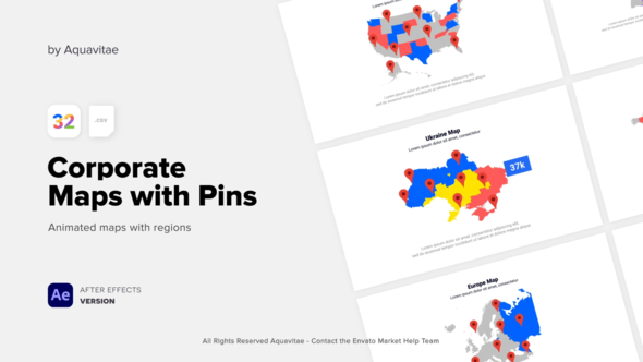 Corporate Maps With Pins