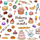 Bakery and Sweets Doodles - GraphicRiver Item for Sale