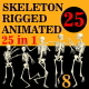 Skeleton Rigged Animated Set 25 in 1 - 3DOcean Item for Sale