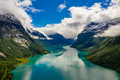 Beautiful Nature Norway natural landscape. lovatnet lake Lodal valley. - PhotoDune Item for Sale