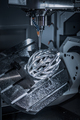 Metalworking CNC milling machine. Cutting metal modern processing technology. - PhotoDune Item for Sale