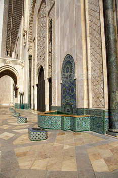  from Mosque Hassan II in Casablanca, Morocco. Hassan II Mosque is the largest mosque in Morocco and Africa and the 7th largest in the world.