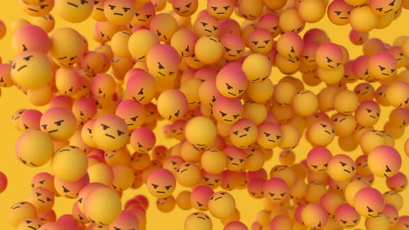 'Angry' Emoji Balls - Floating #1
