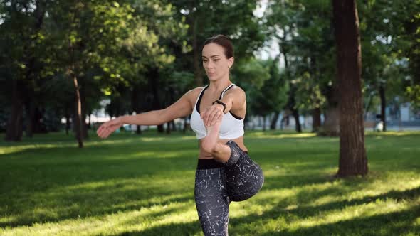 Girl Doing Yoga at Nature