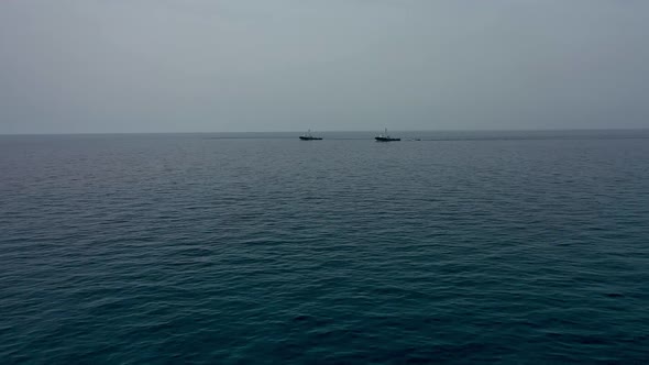 Ship Tug Sails to Port Aerial Videography Turkey Alanya