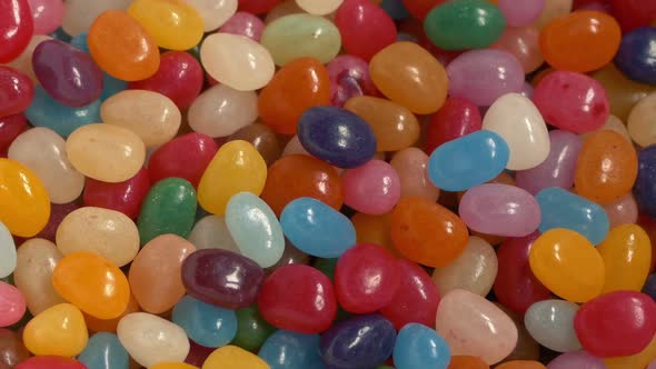 Jelly Beans Candy Poured Into Bowl