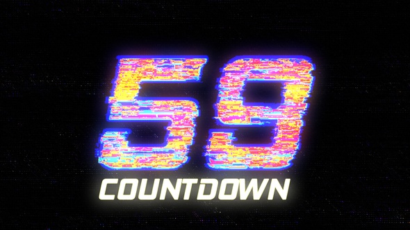 Cyber Glitch 60 Seconds Countdown