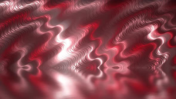 4K Abstract Red Wave Background Seamless Loop