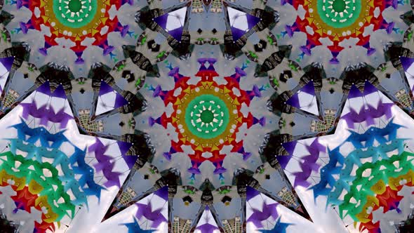 Colorful kaleidoscopic view.