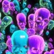 Rainbow glowing skulls - VideoHive Item for Sale