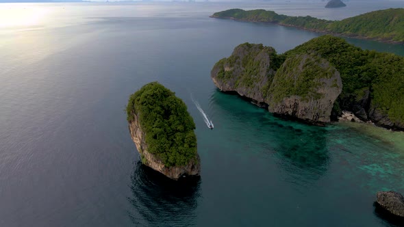 Phi Phi Island Krabi Thailand Drone Aerial View at Phi Phi Island