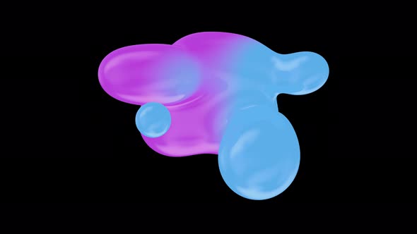 Looped movement and mixing of abstract bubbles.