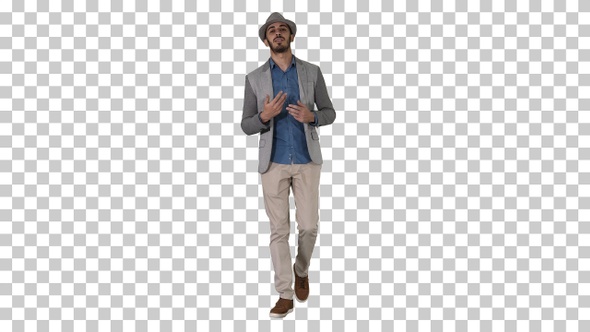 Trendy Stylish Positive Cheerful Man Wearing Casual Shirt And