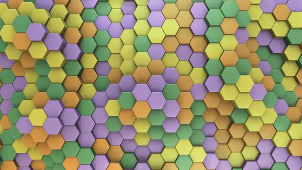 Hexagon Background Fruity - 4K