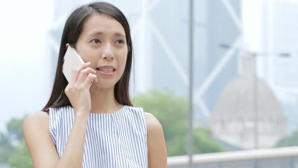 Woman chat on mobile phone