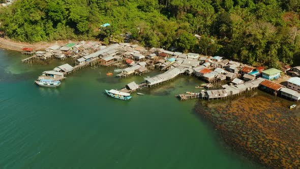 City and Port on Balabac Island Palawan Philippines