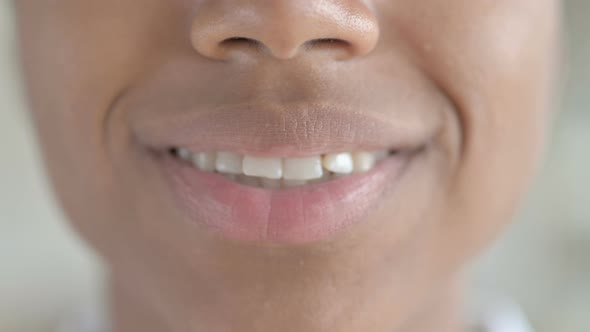 Close-up Shot of Healthy Teeth of Young African Girl