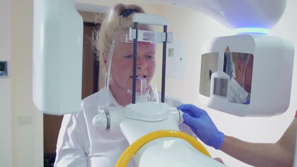 Dental patient having x-rays