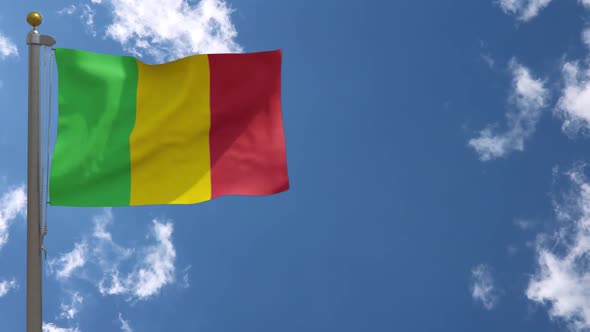 Mali Flag On Flagpole