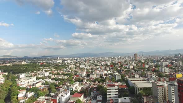 Aerial Panoramic View of Mexico City