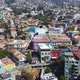 Colorful Houses cottages on hills (Valparaiso, Chile) aerial view, drone footage - VideoHive Item for Sale