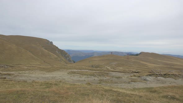 View from Bucegi Mountains in Romania 