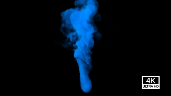 Moving Blue Smoke Flow