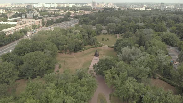 Babi Yar. Aerial - The Place of Mass Murder of Jews During the Second World War. Holocaust. Kyiv