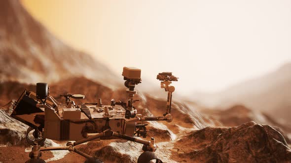 Curiosity Mars Rover Exploring the Surface of Red Planet