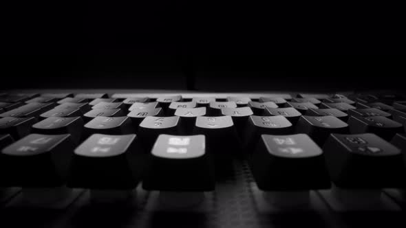 Closeup View of Computer Keyboard