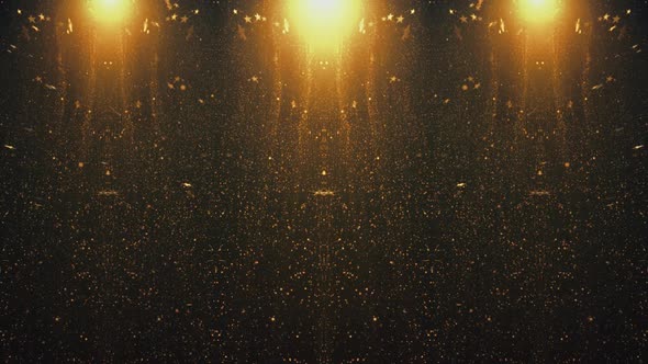 Gold Particle With Shiny Stars A-1