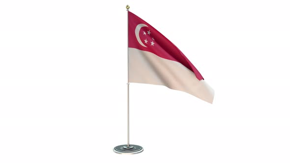 Singapore Small Flag Pole Loops With Alpha