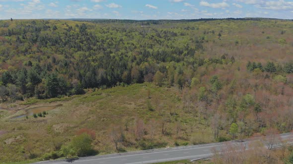 Pocono Mountains Pennsylvania Landscape with Green Forest