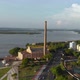 Plant, Cultural Center, Usina do Gasometro, River (Porto Alegre) aerial view  - VideoHive Item for Sale