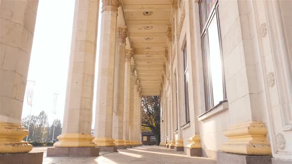 Beautiful Building with Tall Pillars