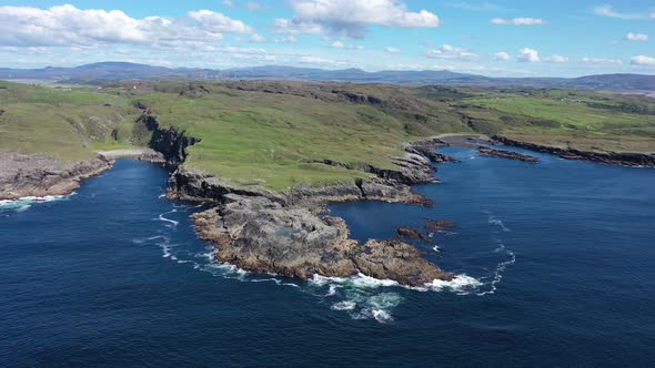 Aerial View of the Coastline at Dawros in County Donegal - Ireland