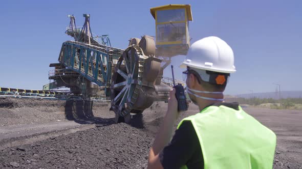 Coal loading at a coal plant.