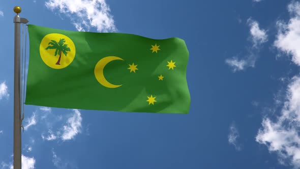 Cocos Keeling Islands Flag (Australia) On Flagpole