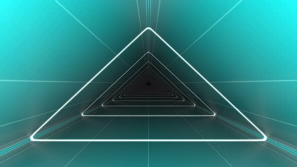 Wireframe Triangle Tunnel
