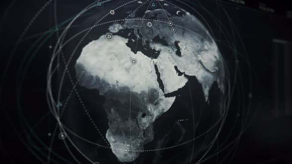 Selecting Poland. Satellites orbiting the Planet. Choosing One Spacecraft. UI alt