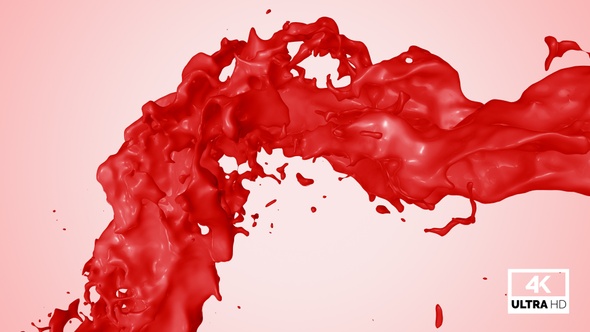 Twisted Red Paint Splash V6