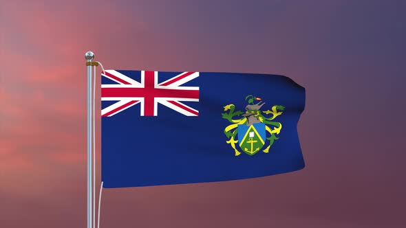Pitcairn Islands Flag 4k