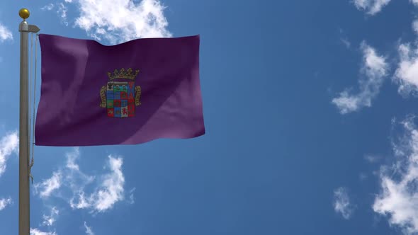 Palencia Province Flag (Spain) On Flagpole