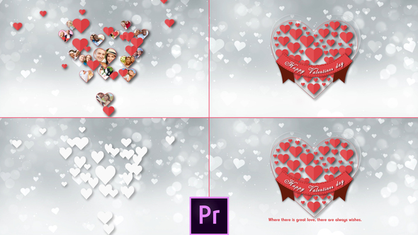 Valentine Romantic Hearts Opener - Premiere Pro