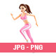 3D Sporty Woman Running - GraphicRiver Item for Sale