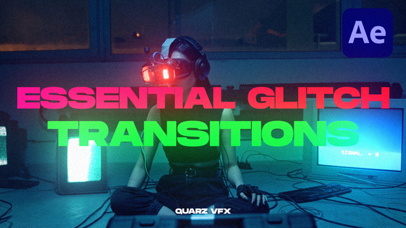 Essential Glitch Transitions for After Effects alt
