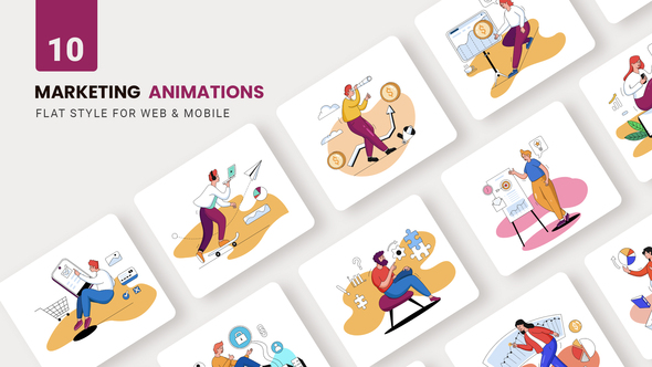 Business Marketing Animations - Flat Concept