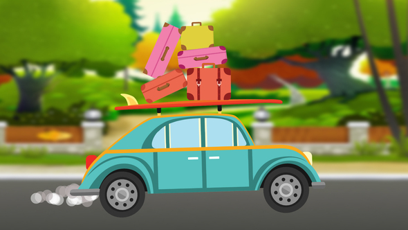 Cartoon Travel Car